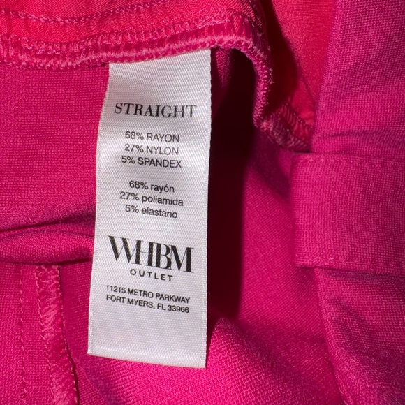 White House Black Market Pink Ankle Cropped Pants - Picture 6 of 6